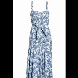 Veronica Beard Blue and White Floral Maxi Dress